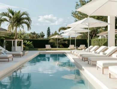 Idées déco pour une piscine éclatante de blanc