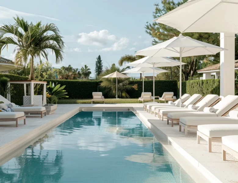 Idées déco pour une piscine éclatante de blanc