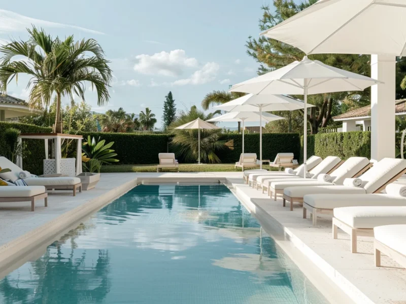 Idées déco pour une piscine éclatante de blanc